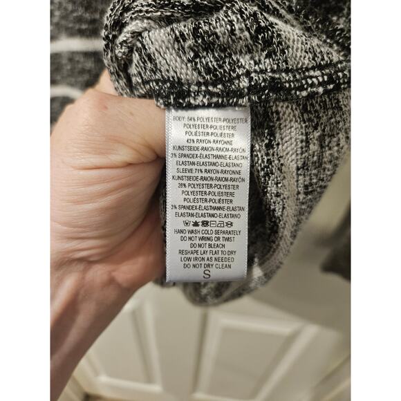 Free People Burnout Stripe Long Sleeve Top Sweater Small Lightweight Slouchy - Picture 3 of 6